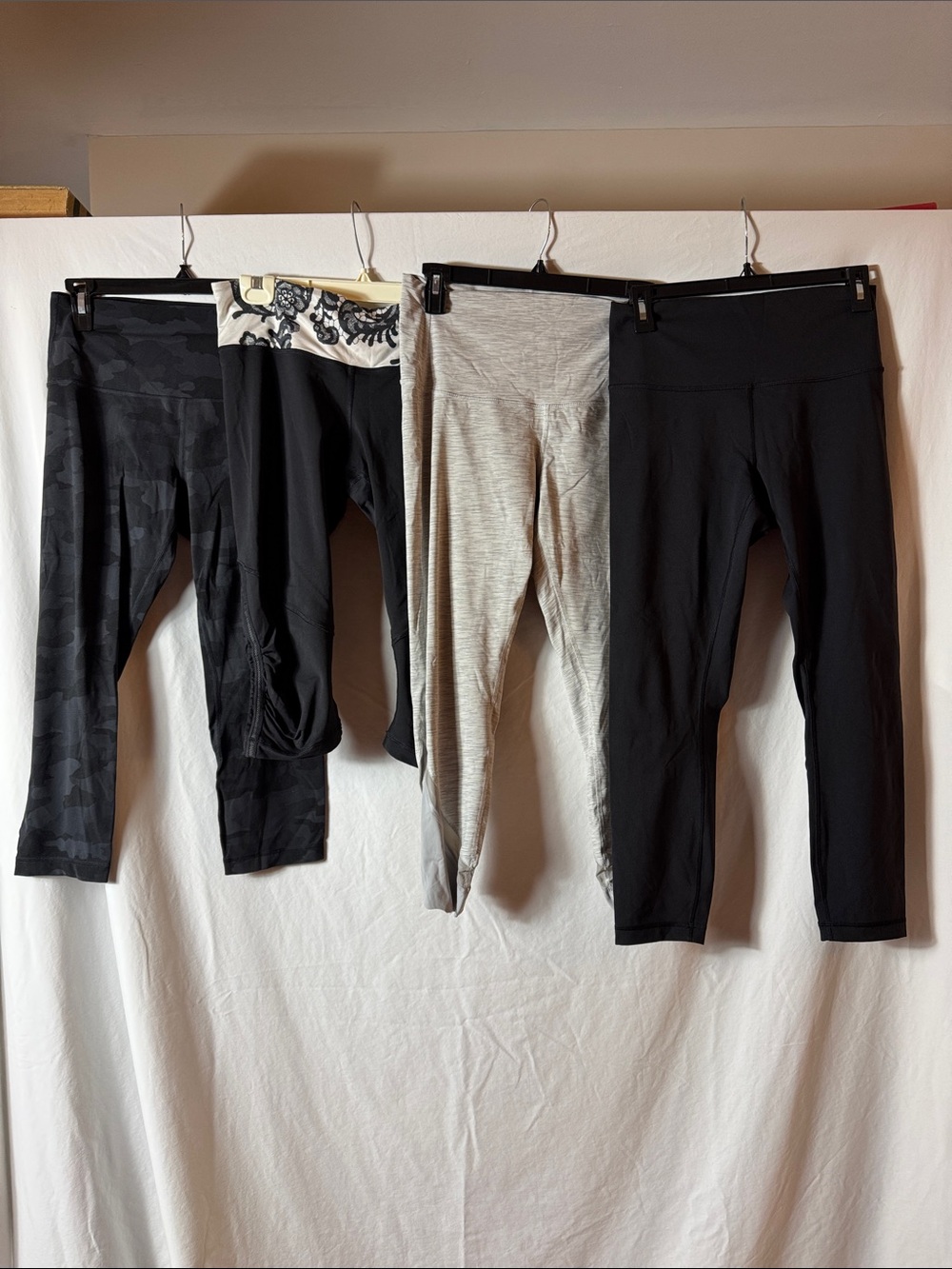 lululemon athletica Four-Pair Capri Leggings Set: three size 10, one size 8